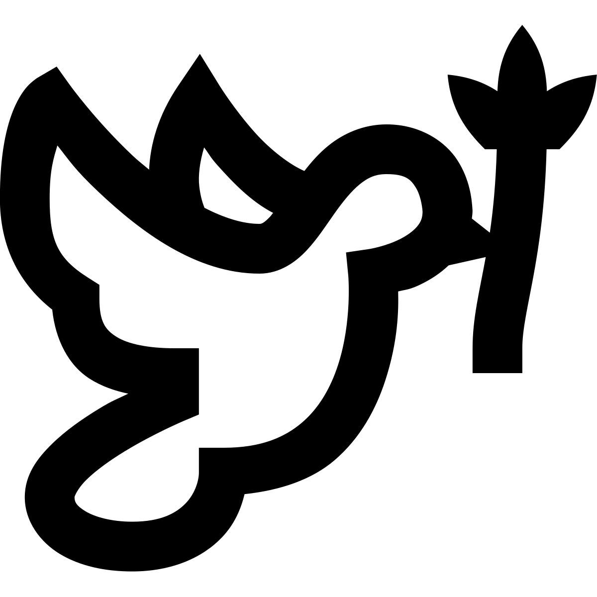forma regular sharp style peace pigeon icon