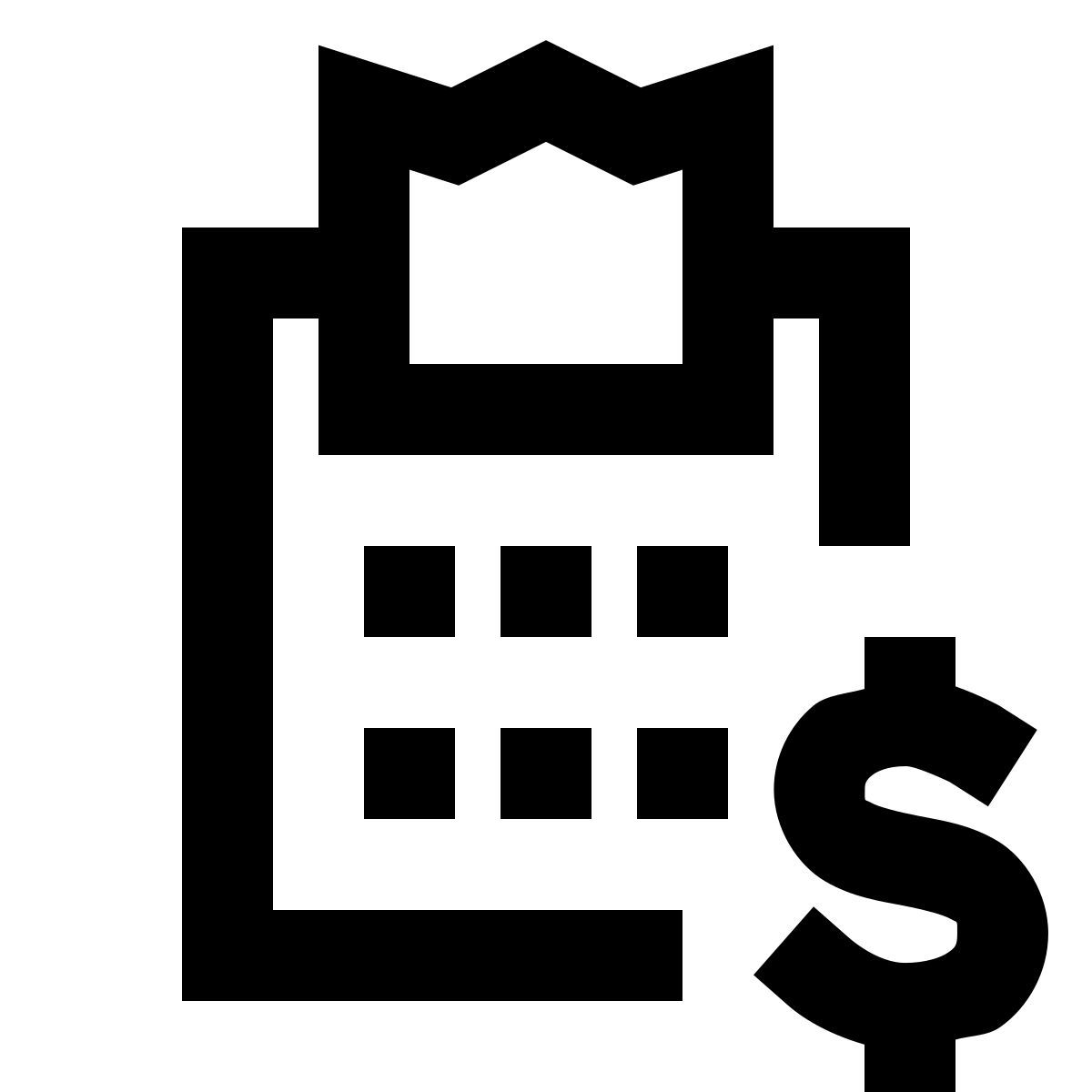 forma regular sharp style 영수증 단말기 icon