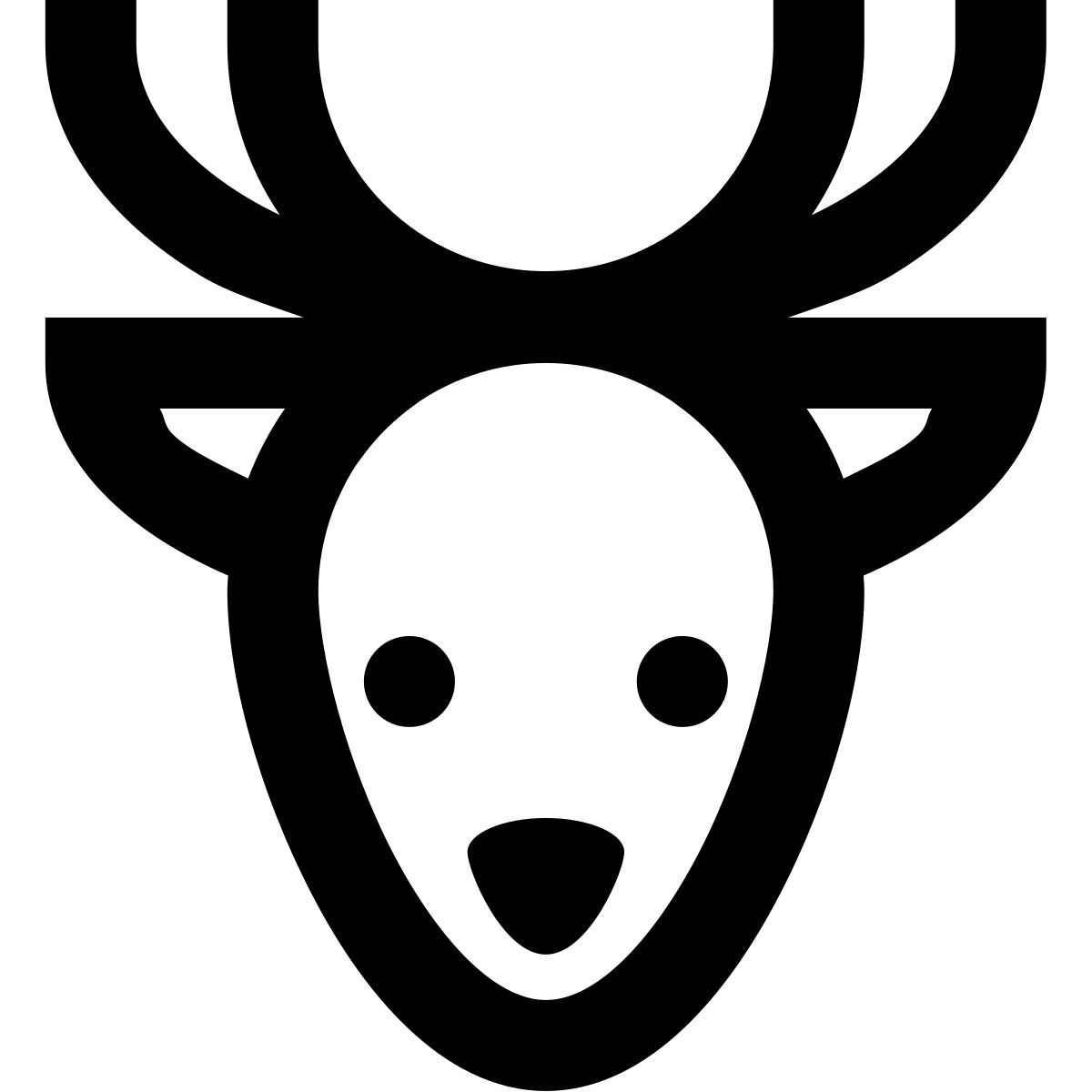 forma regular sharp style reindeer icon