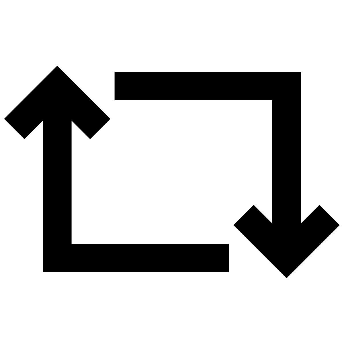 forma regular sharp style retweet icon