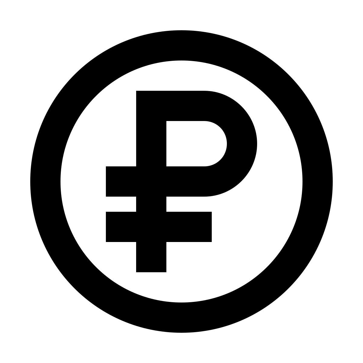 forma regular sharp style rublo icon