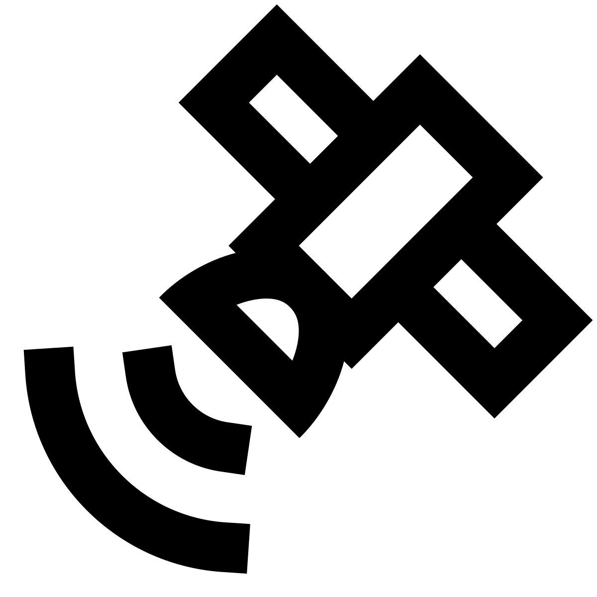 forma regular sharp style satélite enviando señal icon