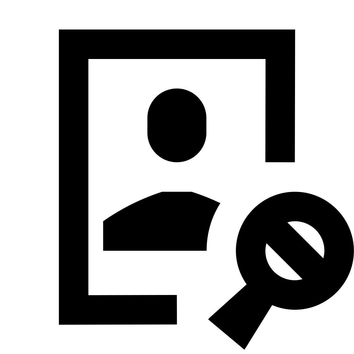 forma regular sharp style account di ricerca icon