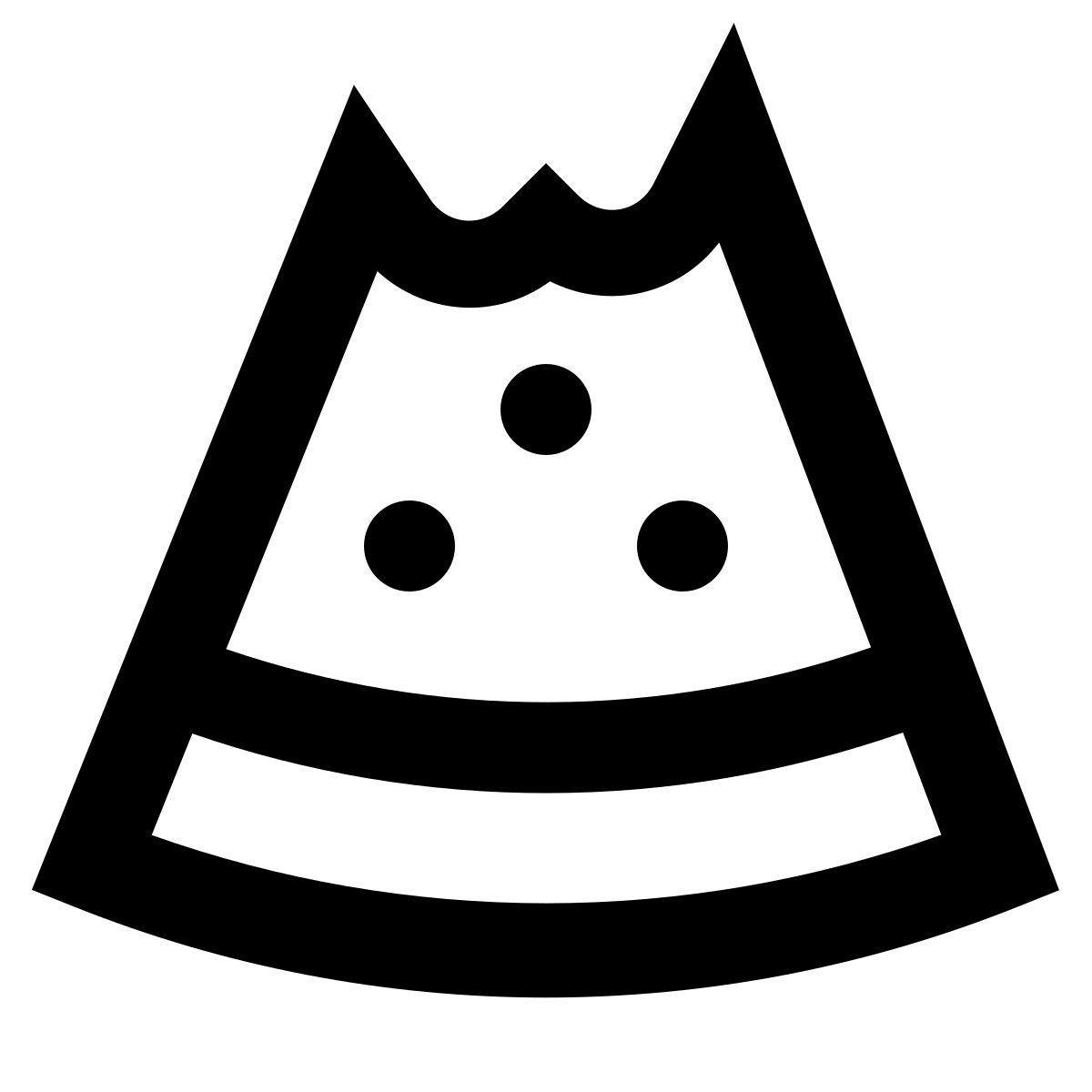 forma regular sharp style 수박 한 조각 icon