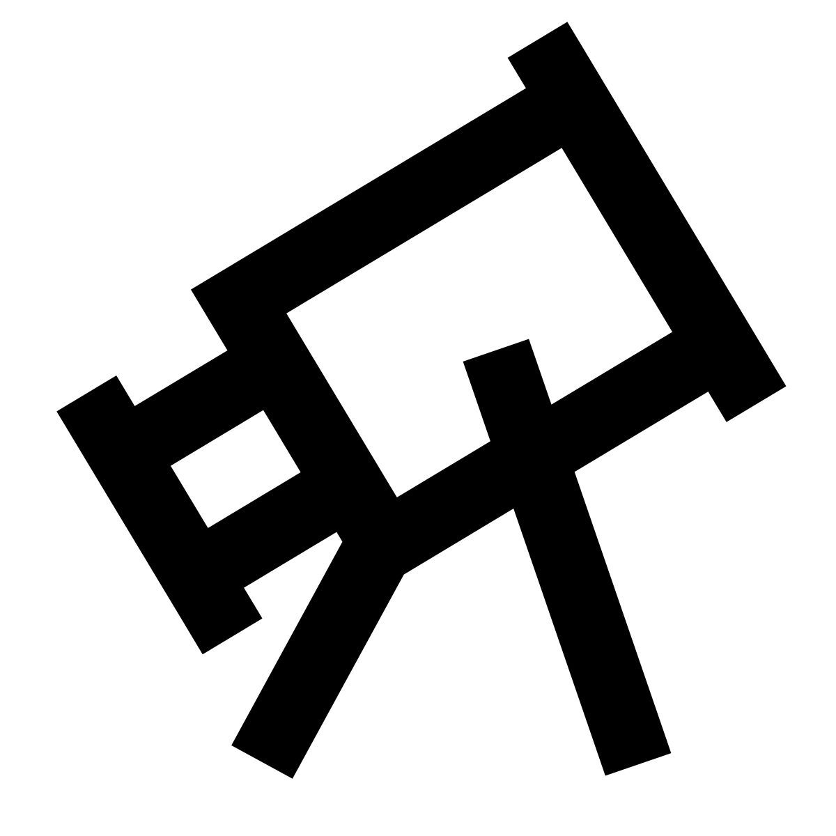 forma regular sharp style small telescope icon