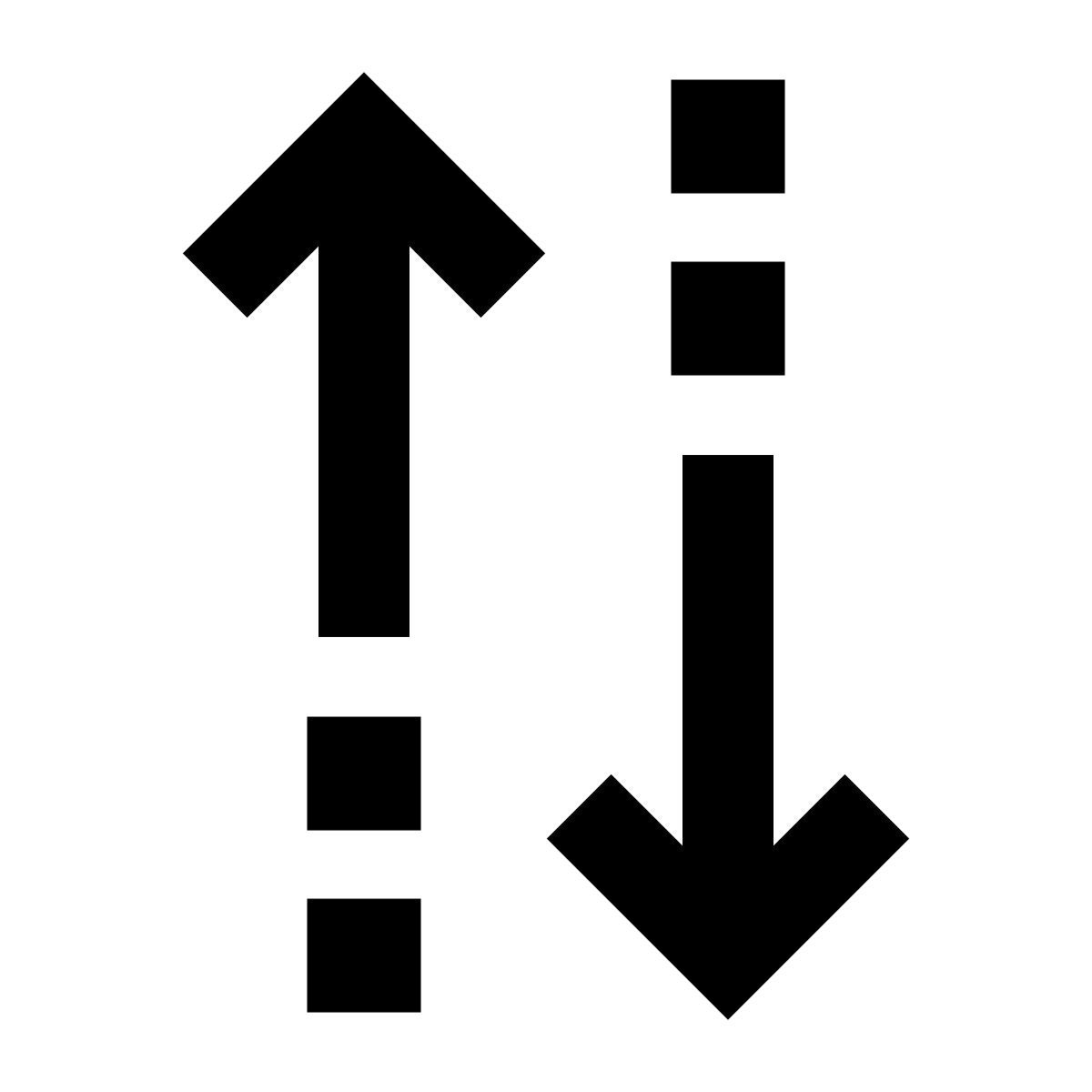 forma regular sharp style sorting arrows icon