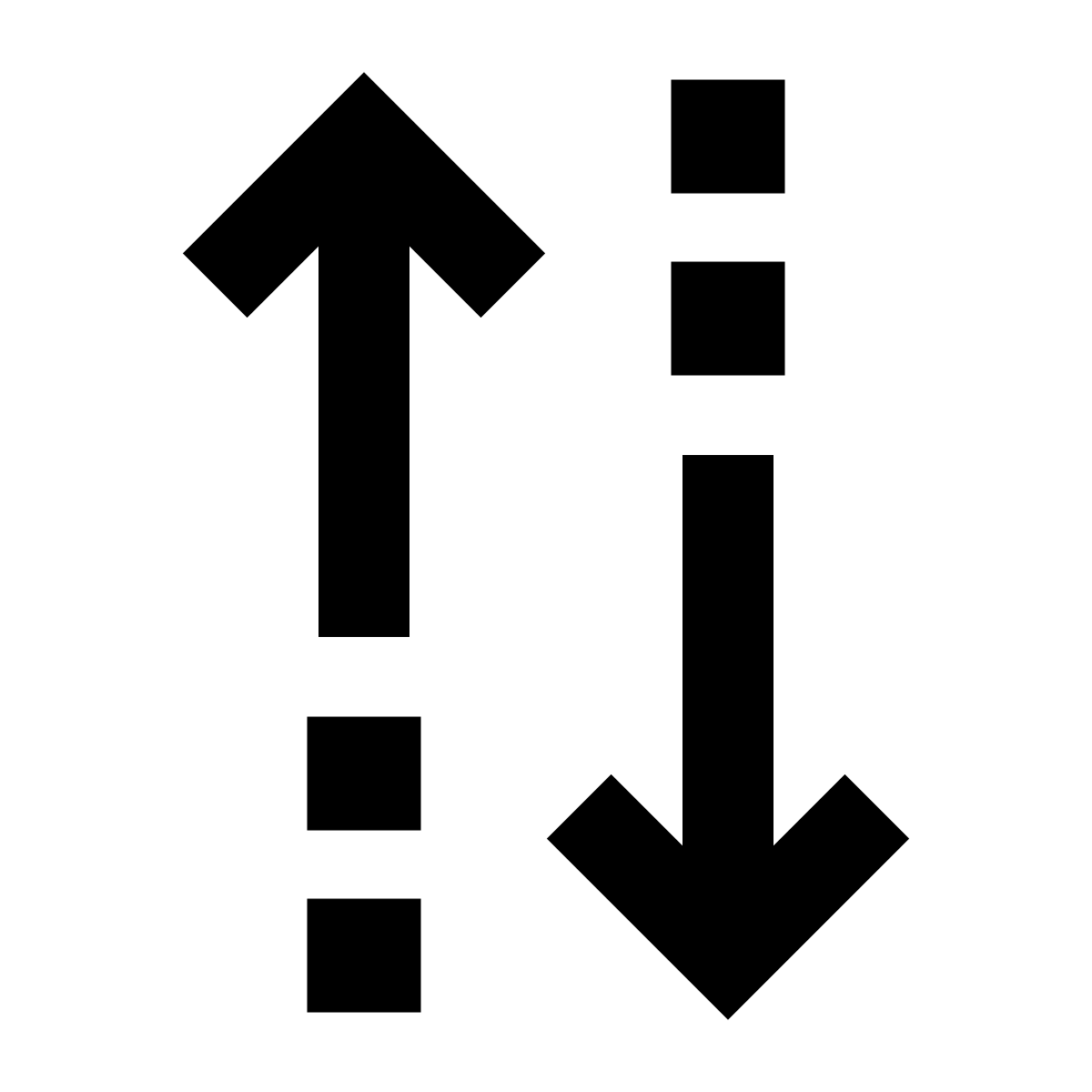 forma regular sharp style sorting arrows icon