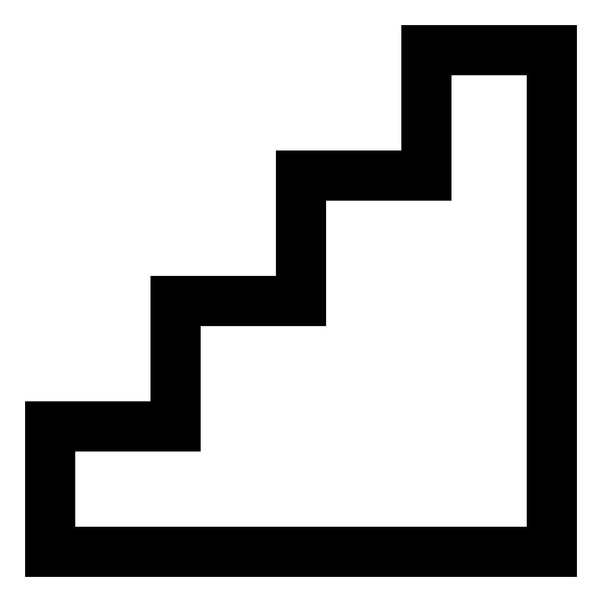 forma regular sharp style escalera icon