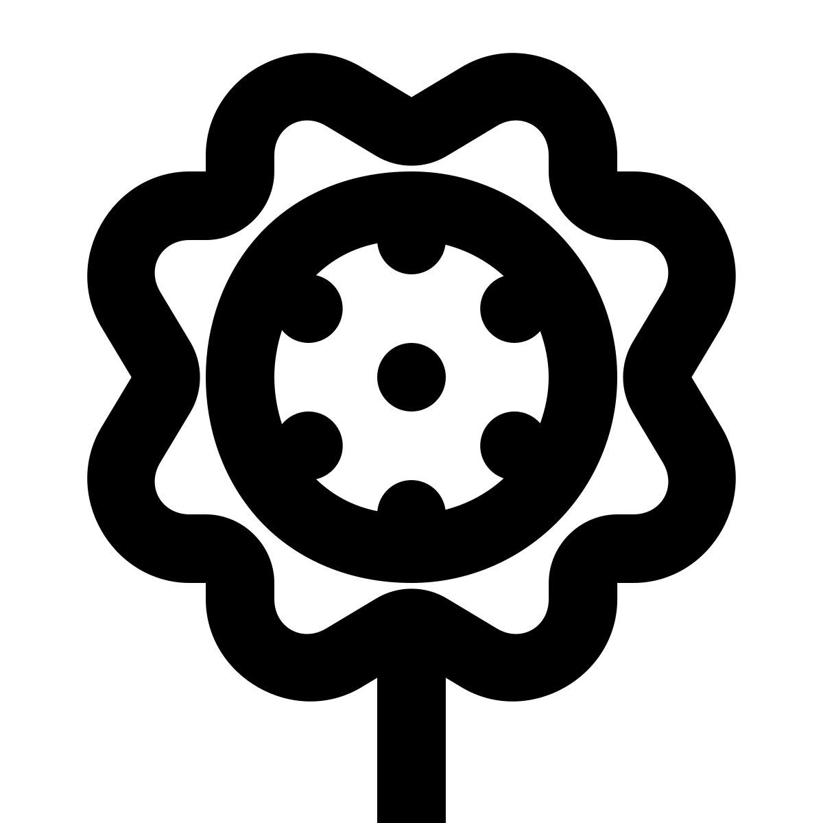 forma regular sharp style girassol icon