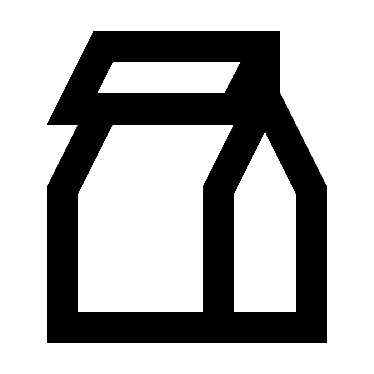 forma regular sharp style comida para llevar icon