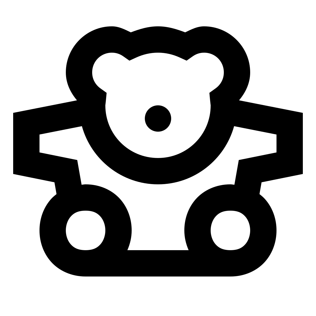 forma regular sharp style teddy bear icon