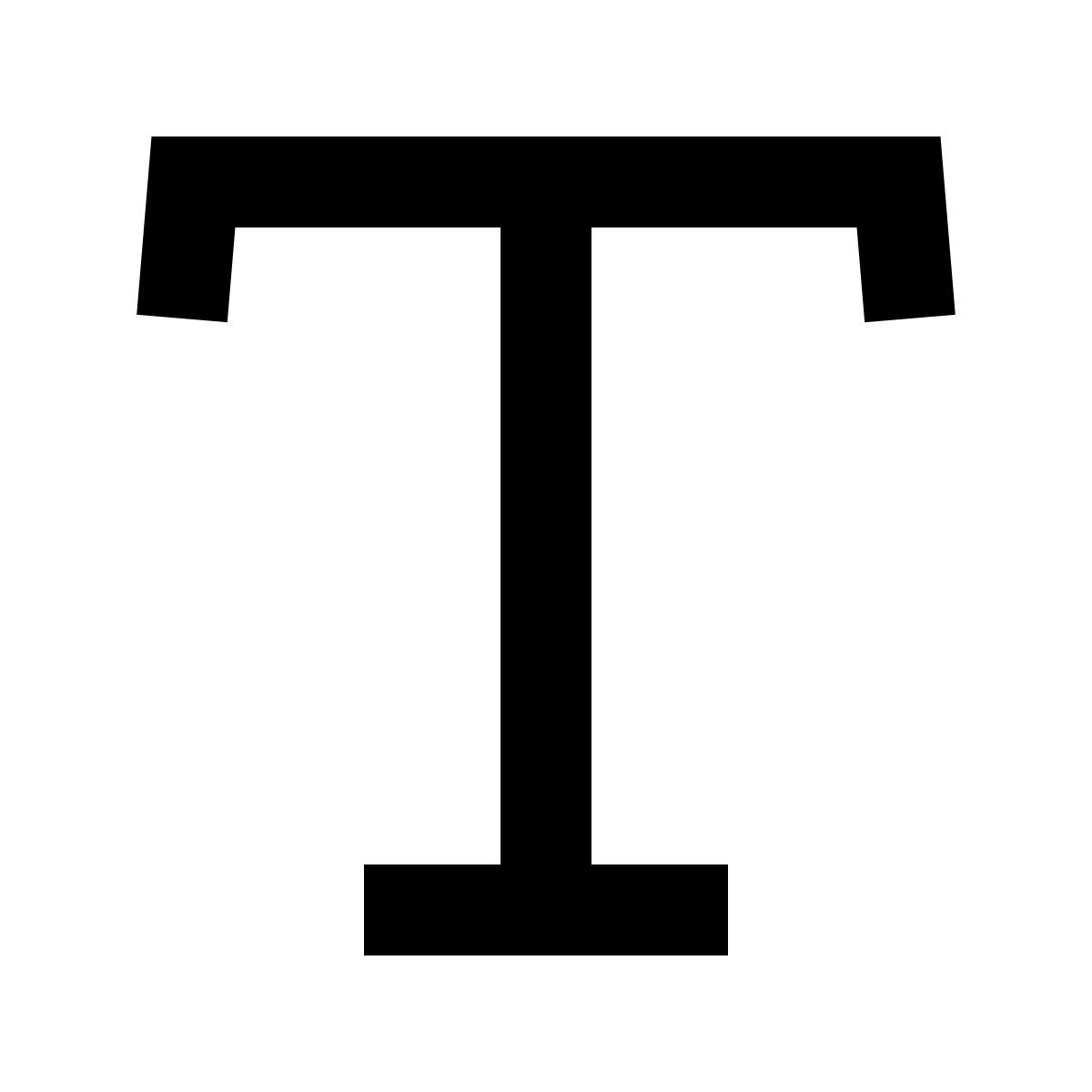 forma regular sharp style text icon