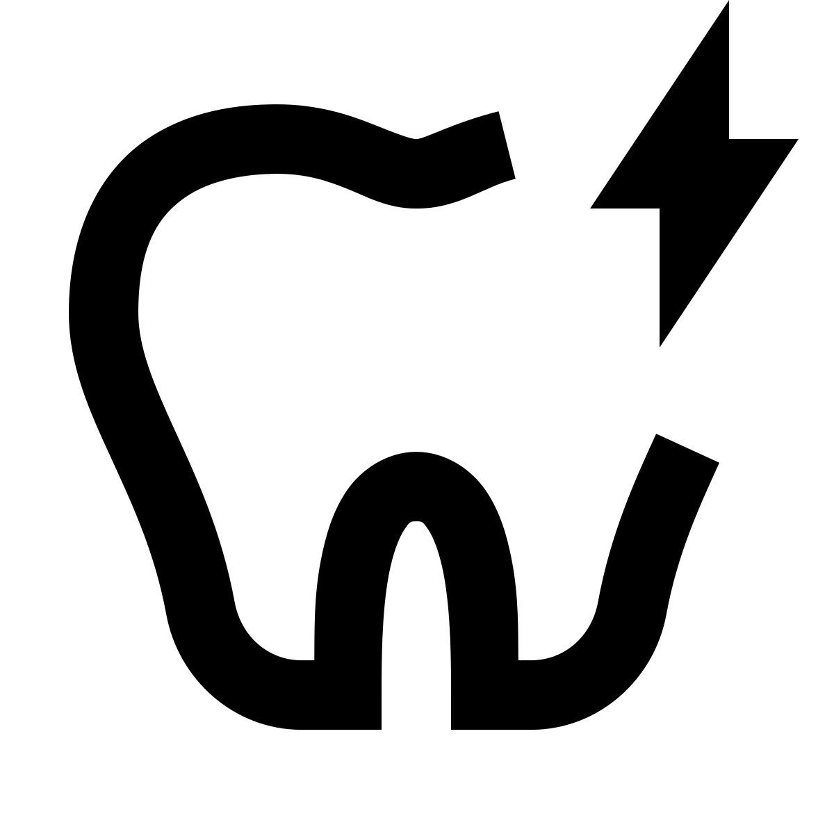 forma regular sharp style mal aux dents icon