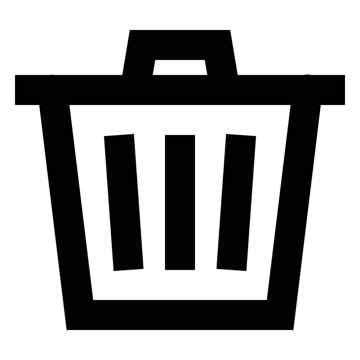 forma regular sharp style trash icon