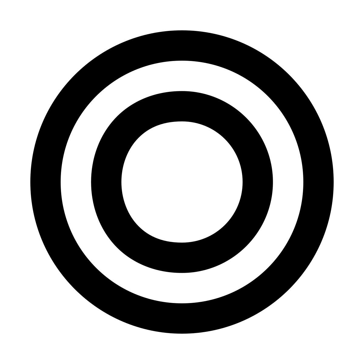 forma regular sharp style unchecked radio button icon