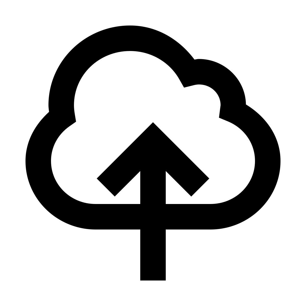 forma regular sharp style carica su cloud icon