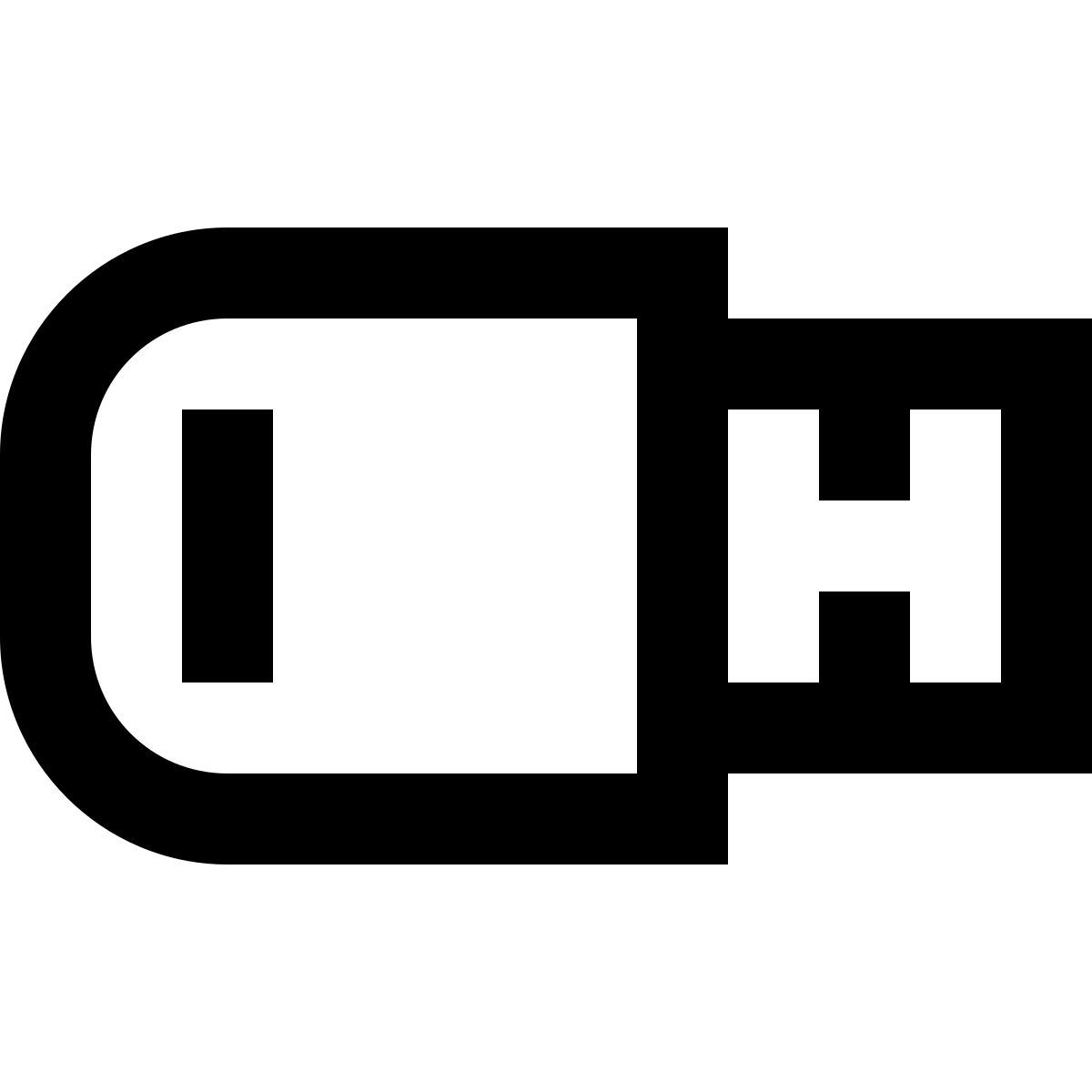 forma regular sharp style usb memory stick icon