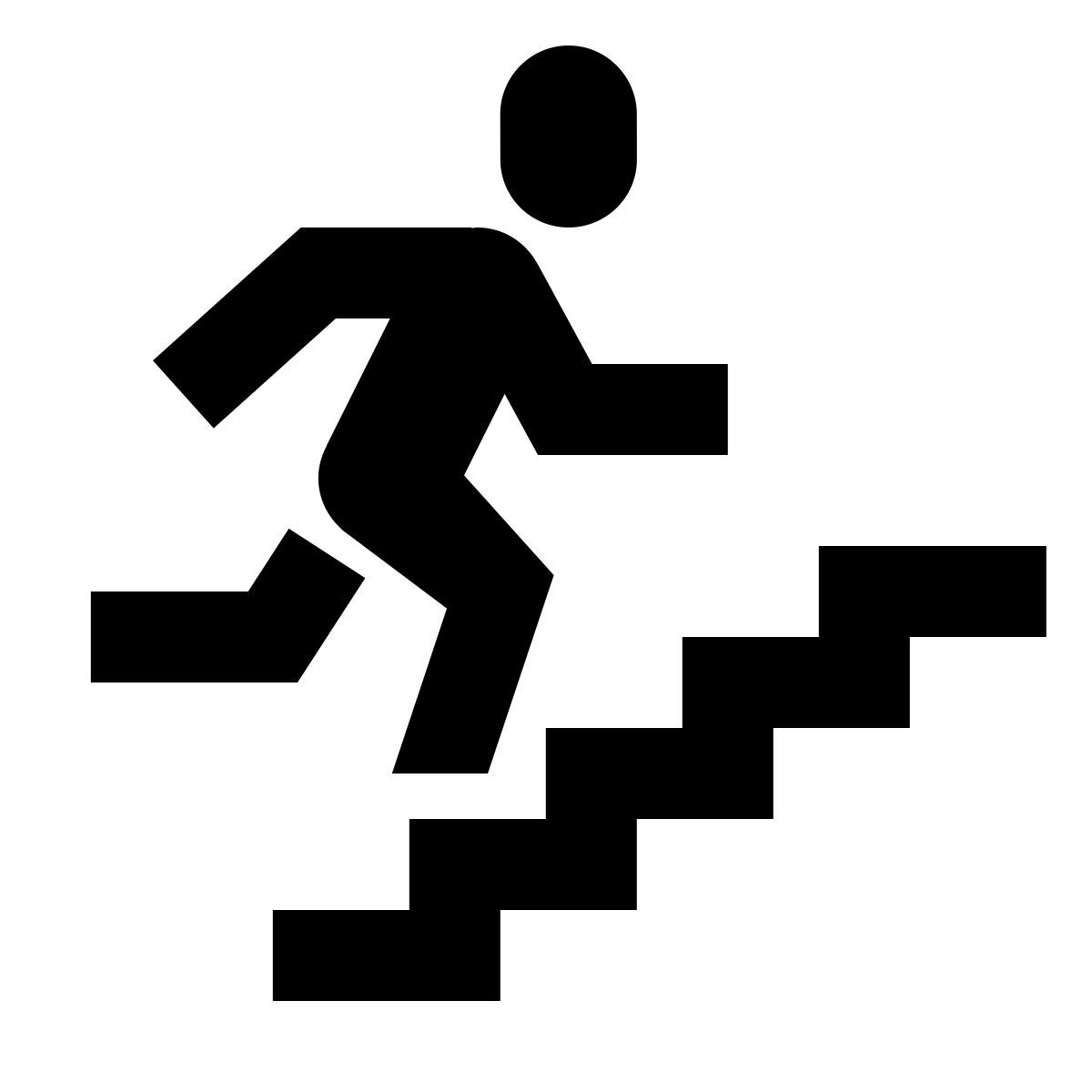 forma regular sharp style subir escaleras icon