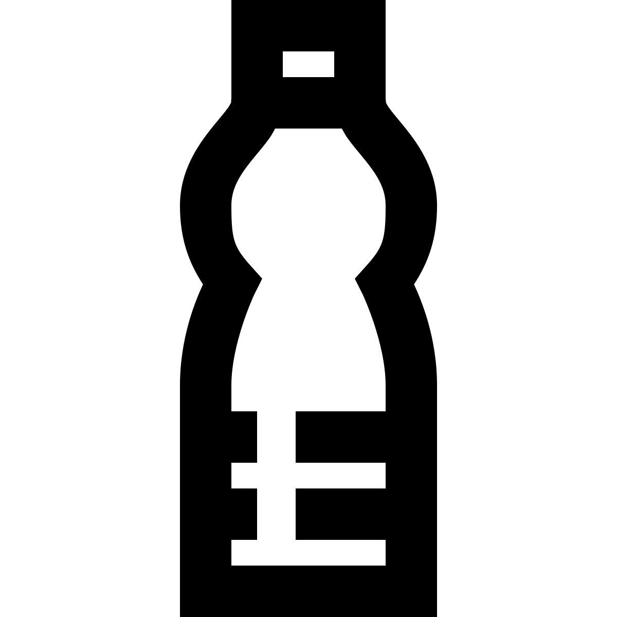 forma regular sharp style water bottle icon