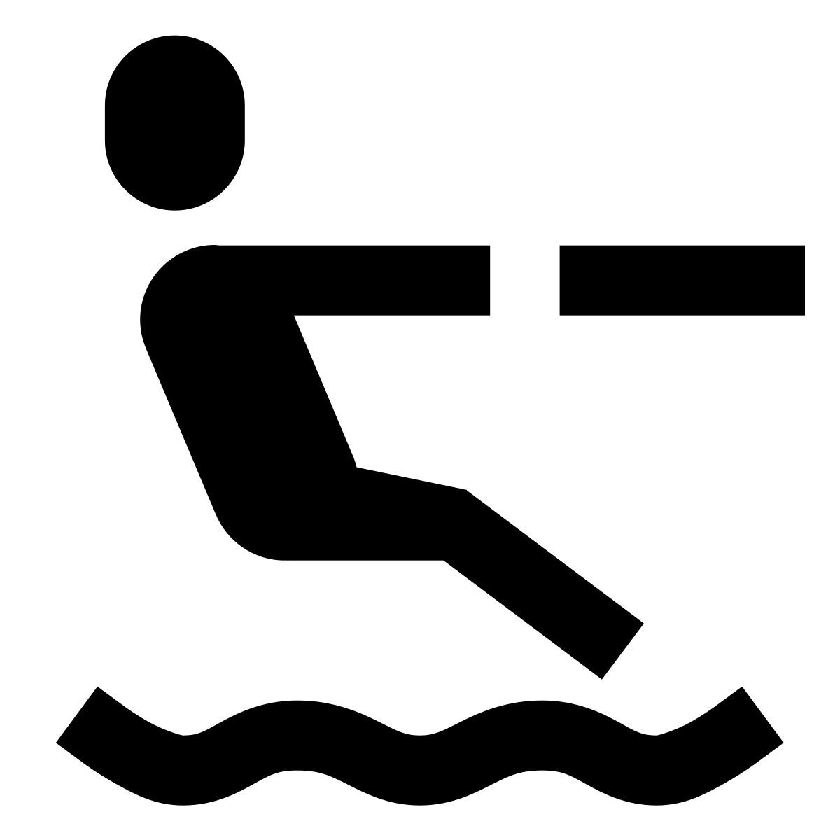 forma regular sharp style esquí acuático icon