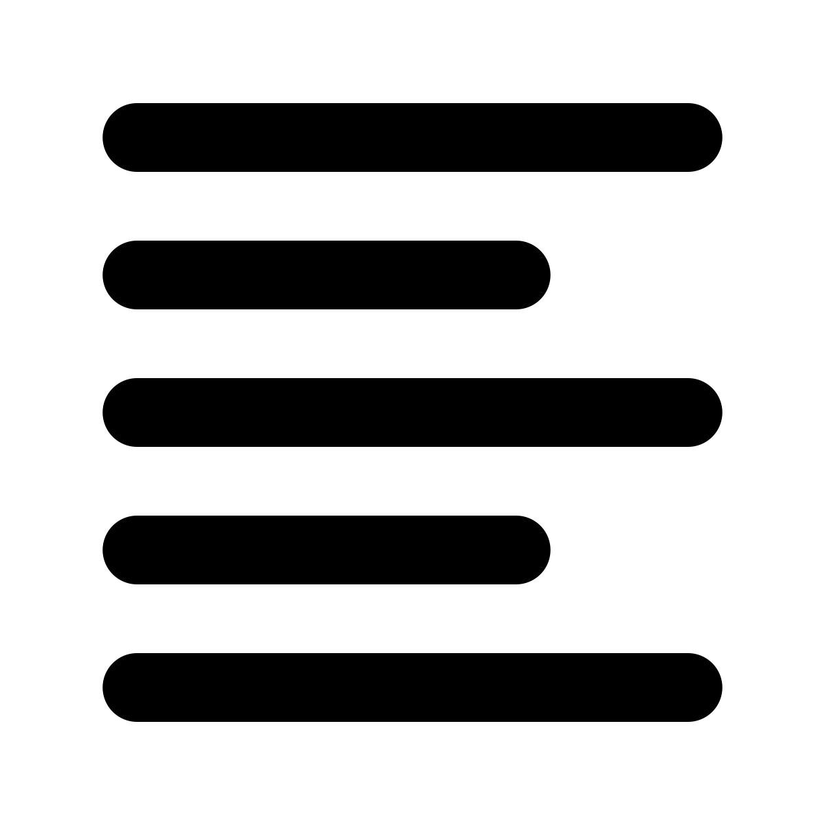 forma regular style 왼쪽 정렬 icon