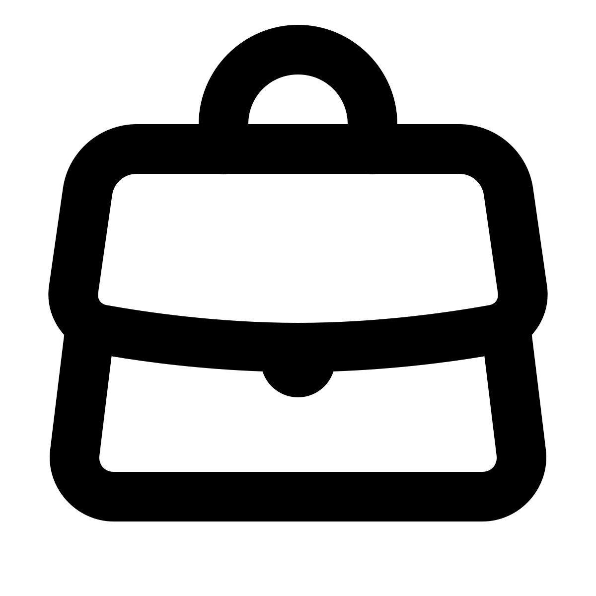 forma regular style vista frontale di borsa icon