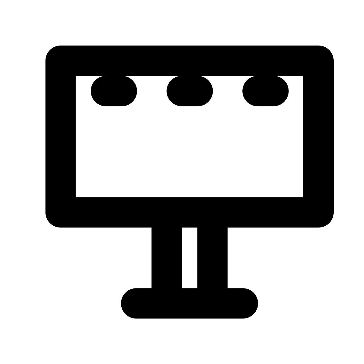 forma regular style panneau d'affichage icon