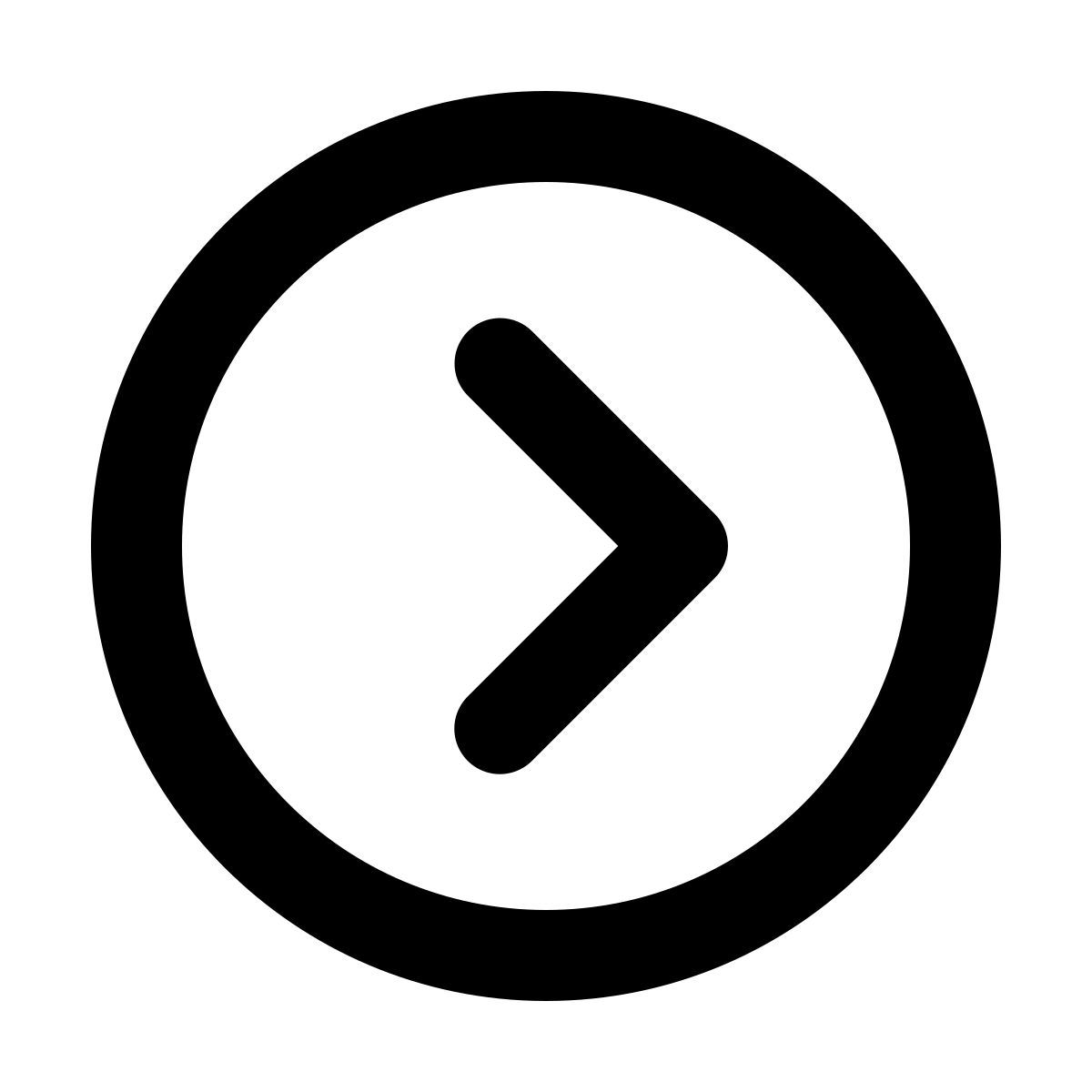 forma regular style chevron derecha en círculo icon