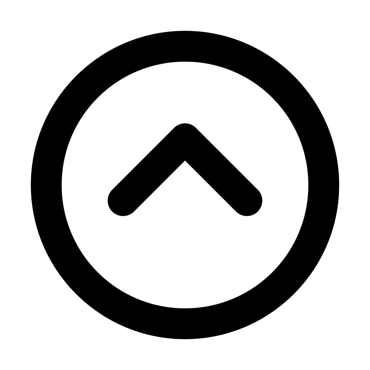 forma regular style chevron arriba en círculo icon