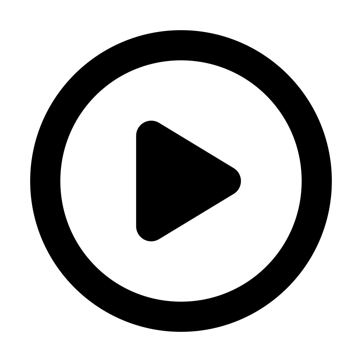 forma regular style circled play button icon