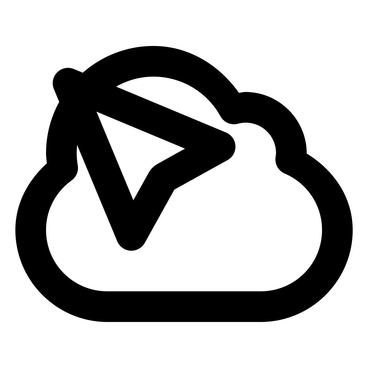 forma regular style cloud mail icon