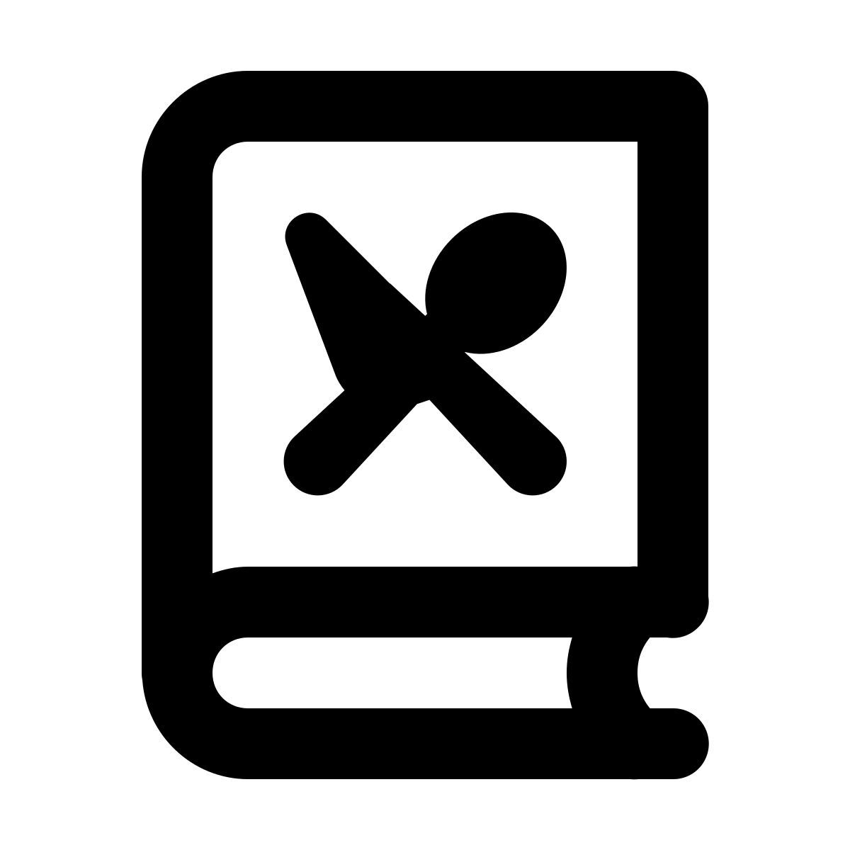 forma regular style cooking book icon