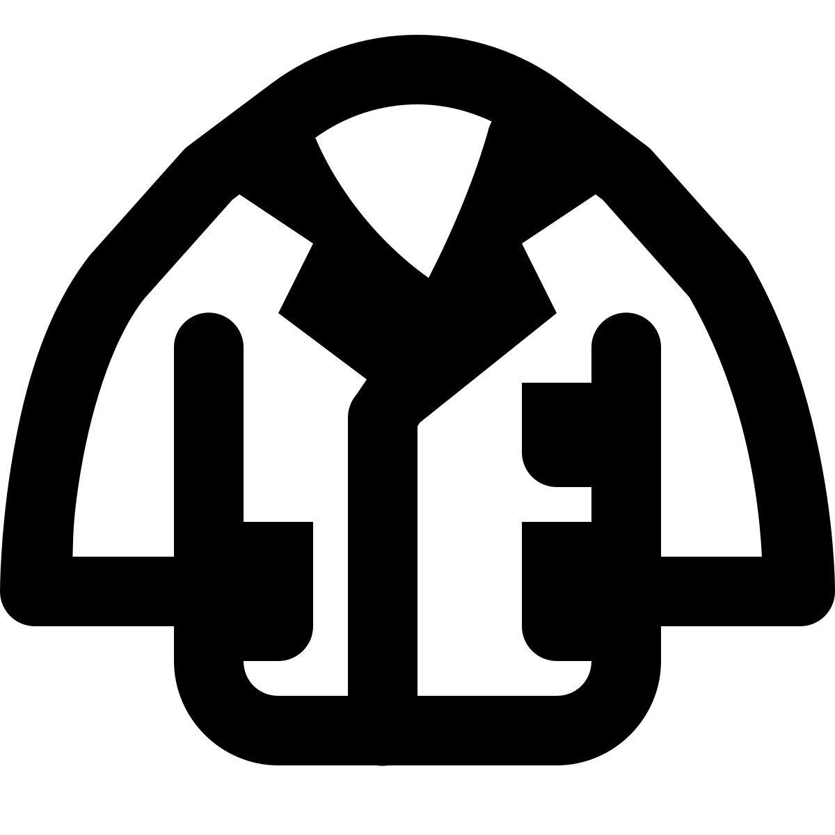 forma regular style bata de laboratorio médicos icon