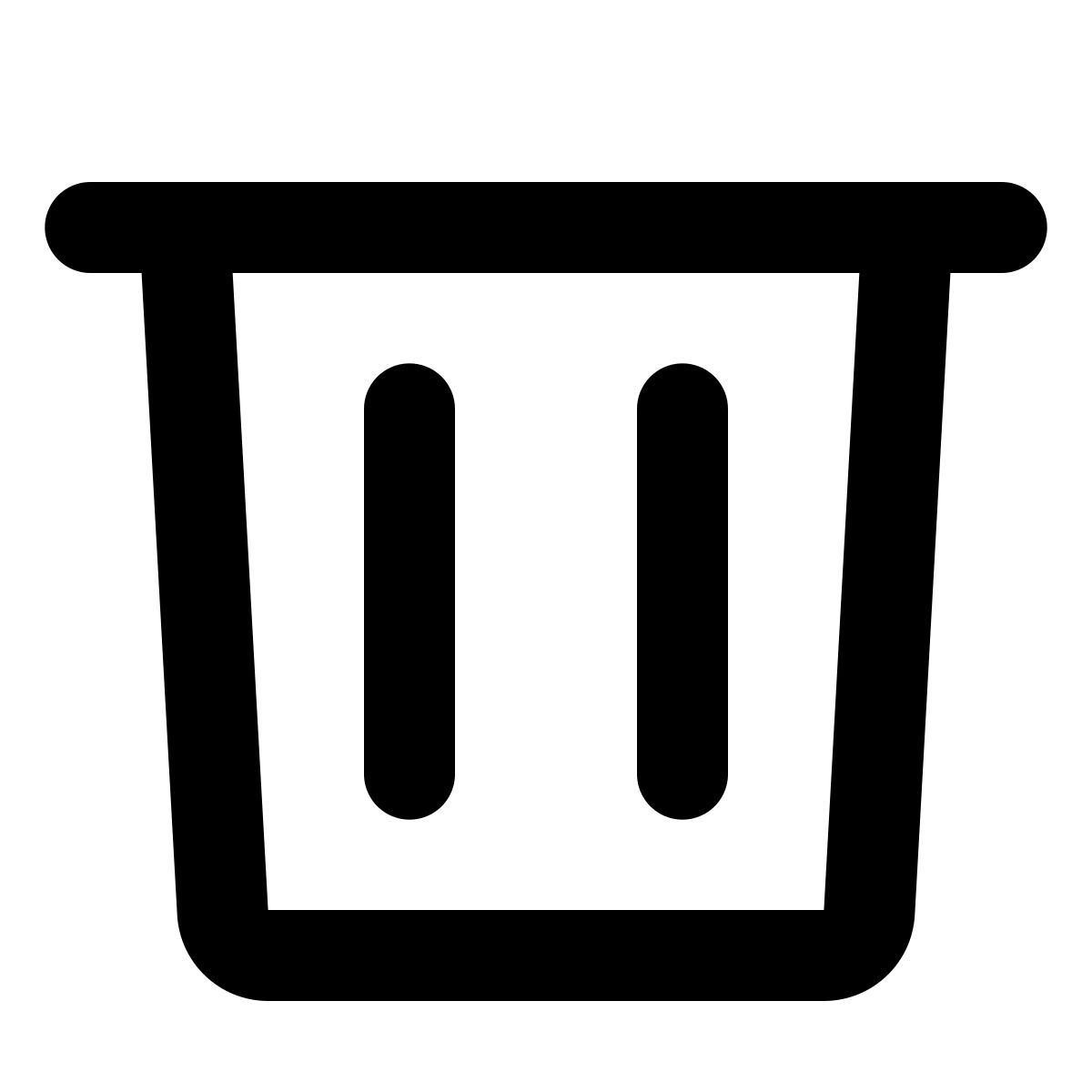 forma regular style cestino vuoto icon