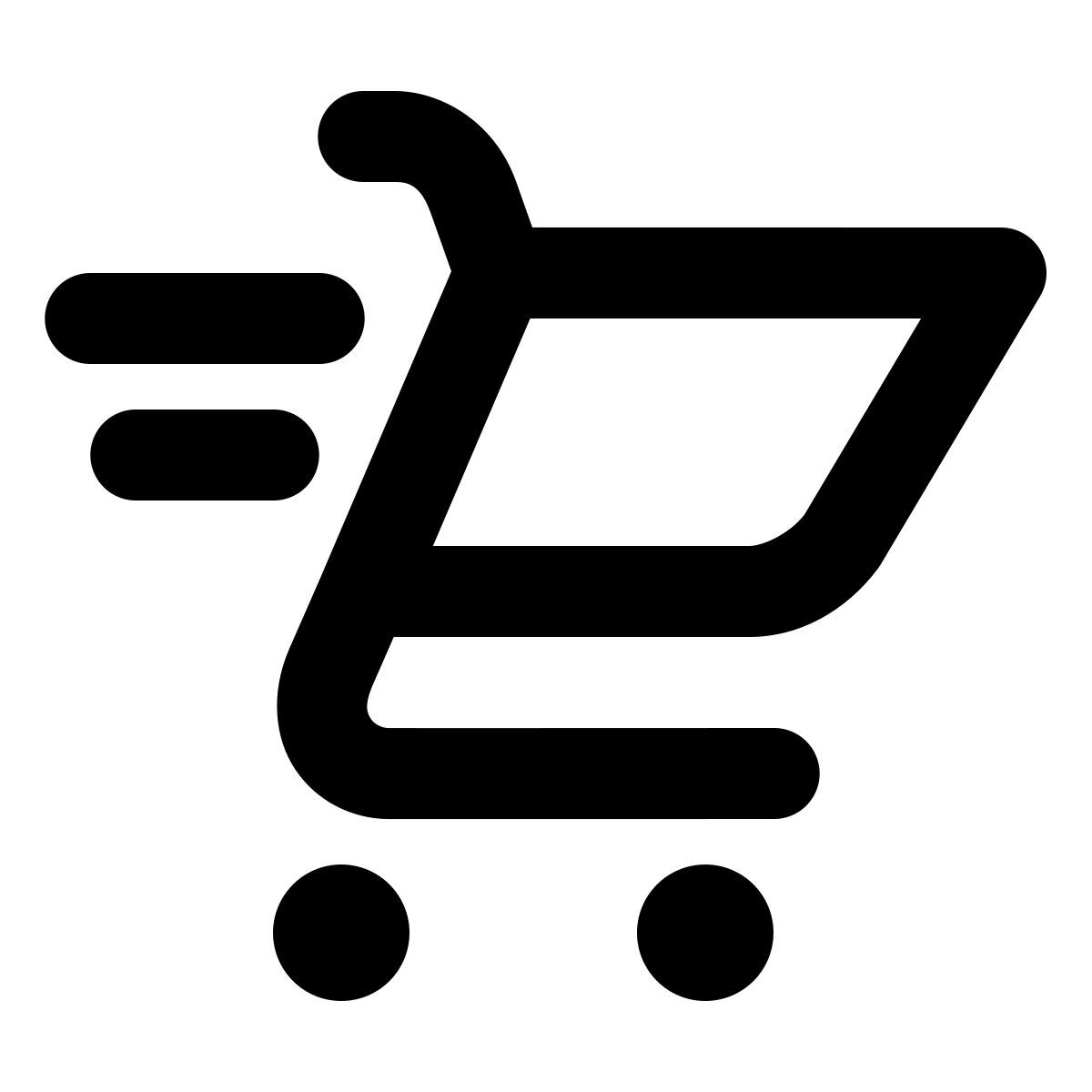 forma regular style carro rápido icon