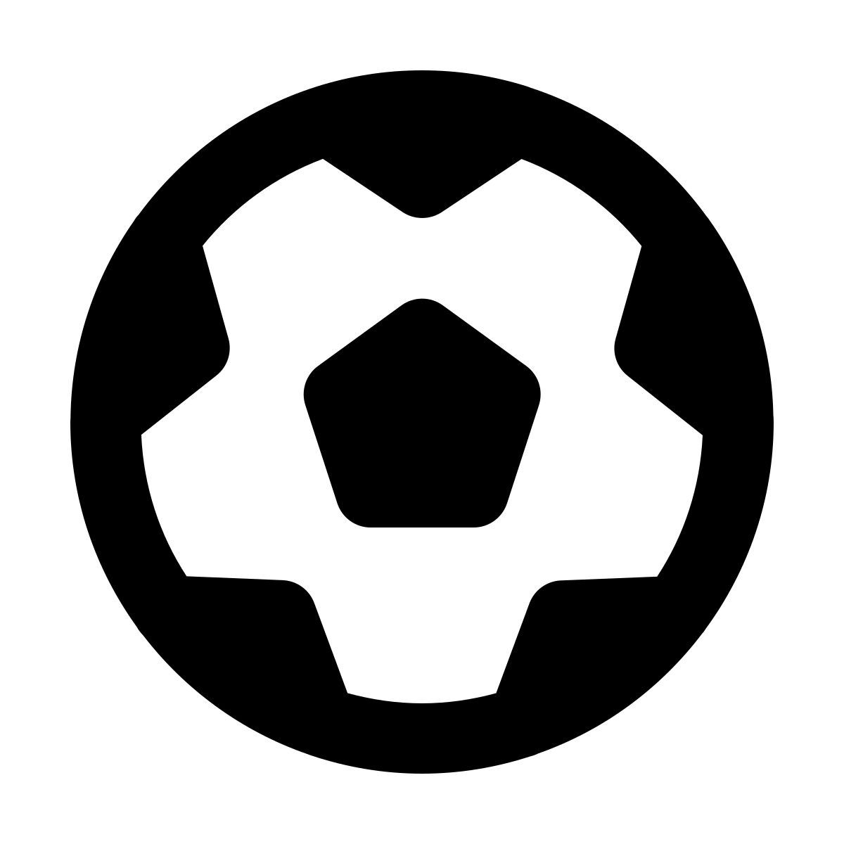 forma regular style soccer ball icon