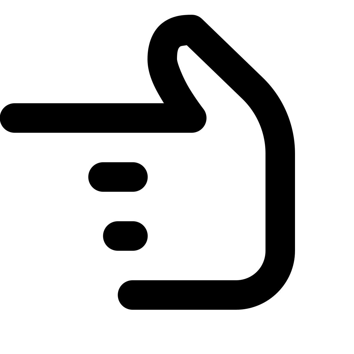 forma regular style mano a sinistra icon