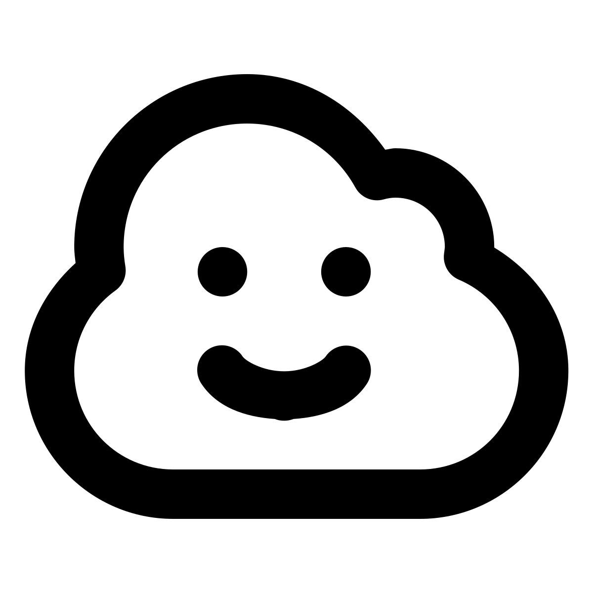 forma regular style nuvola felice icon