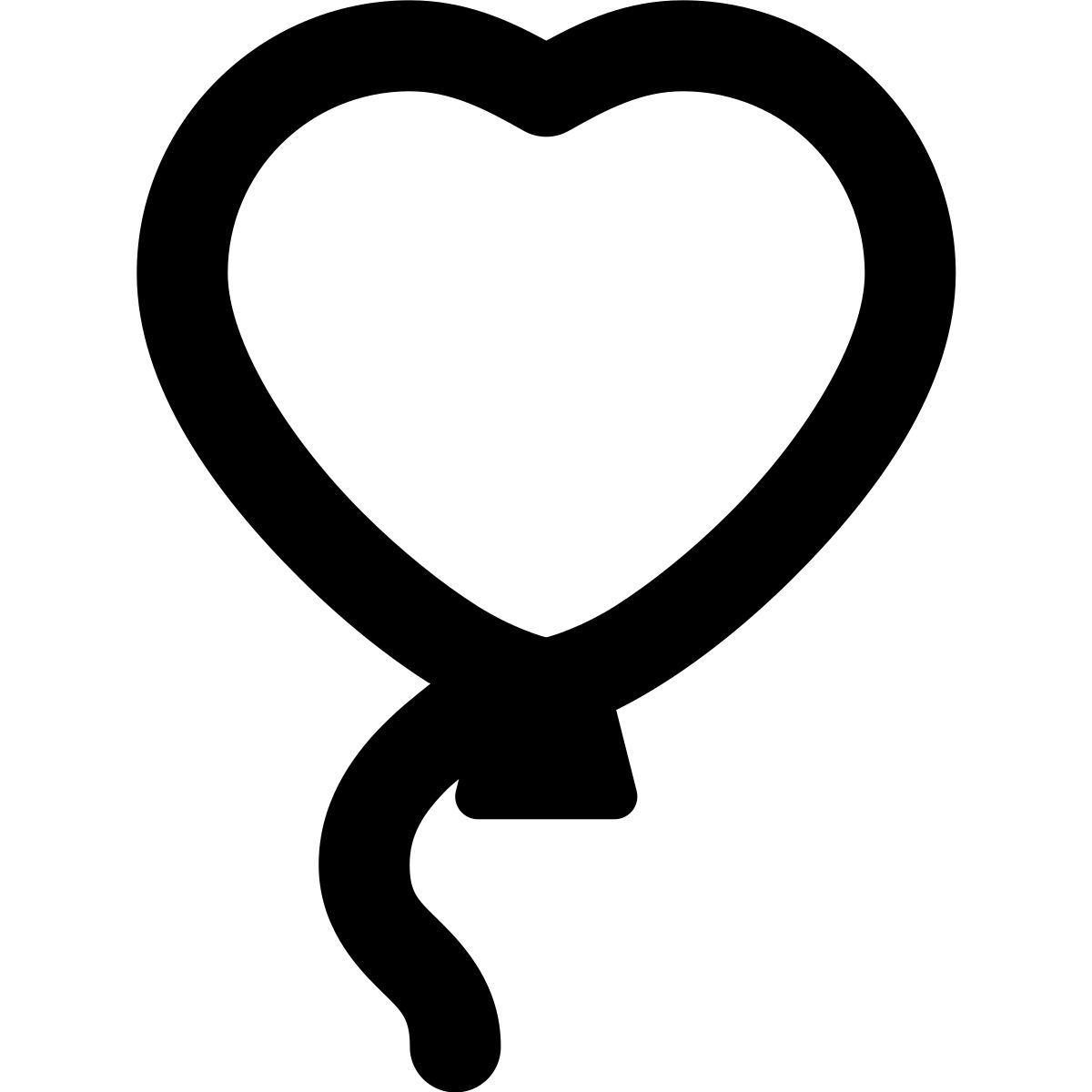 forma regular style 하트 풍선 icon