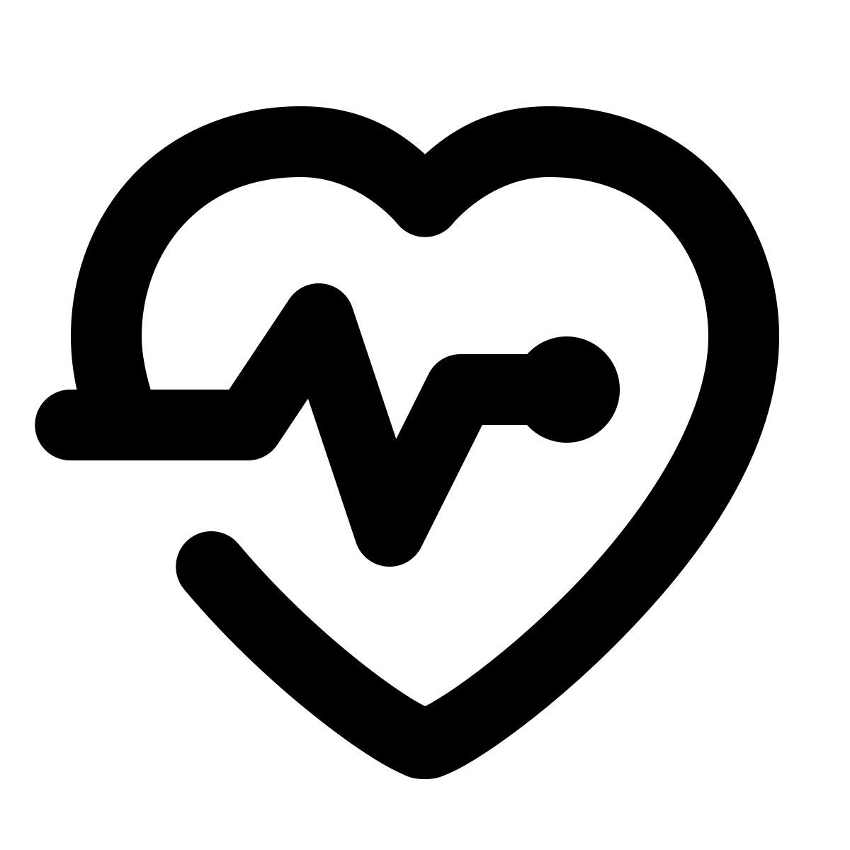 forma regular style herz mit puls icon