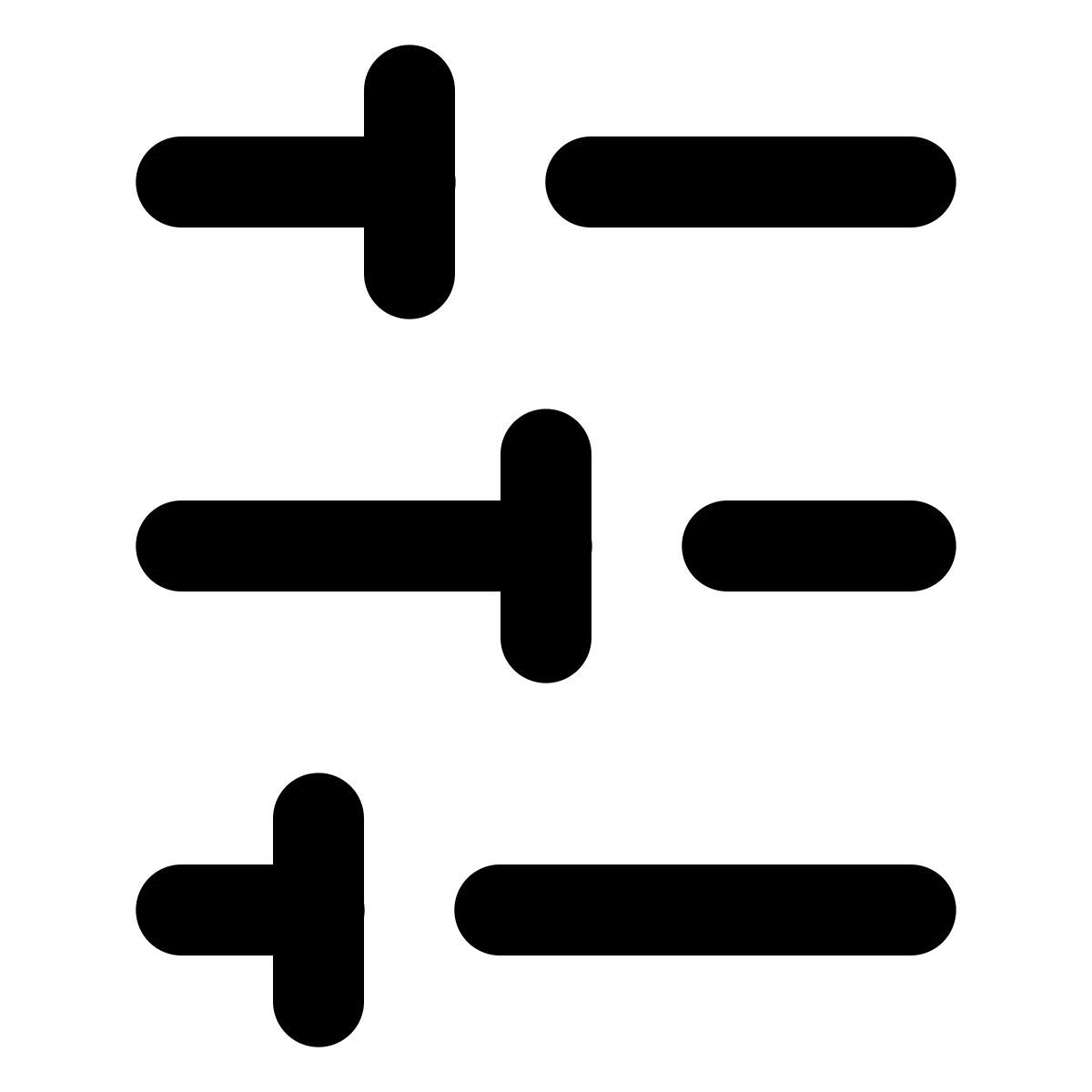 forma regular style mezclador horizontal ajustes icon