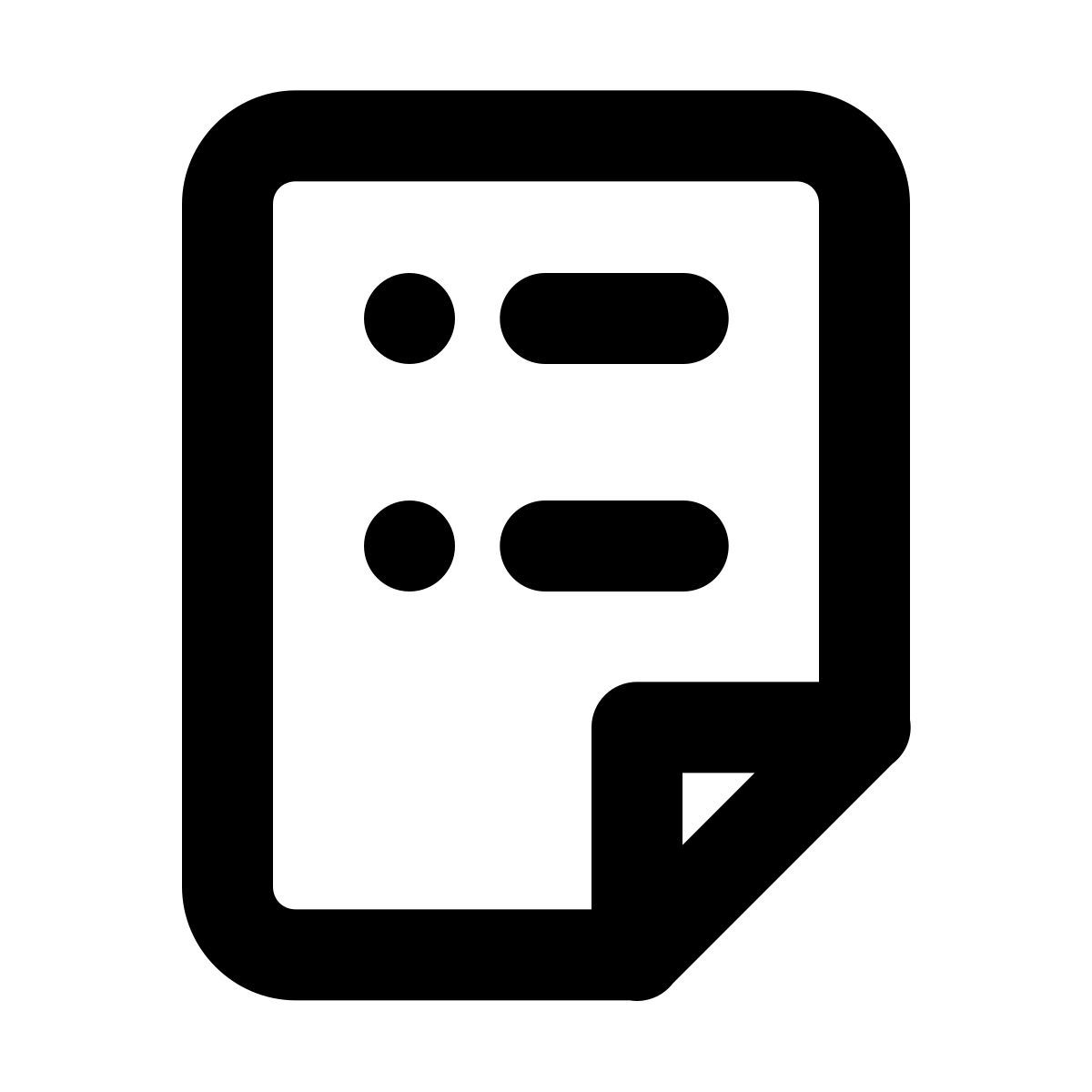 forma regular style lista de ingredientes icon