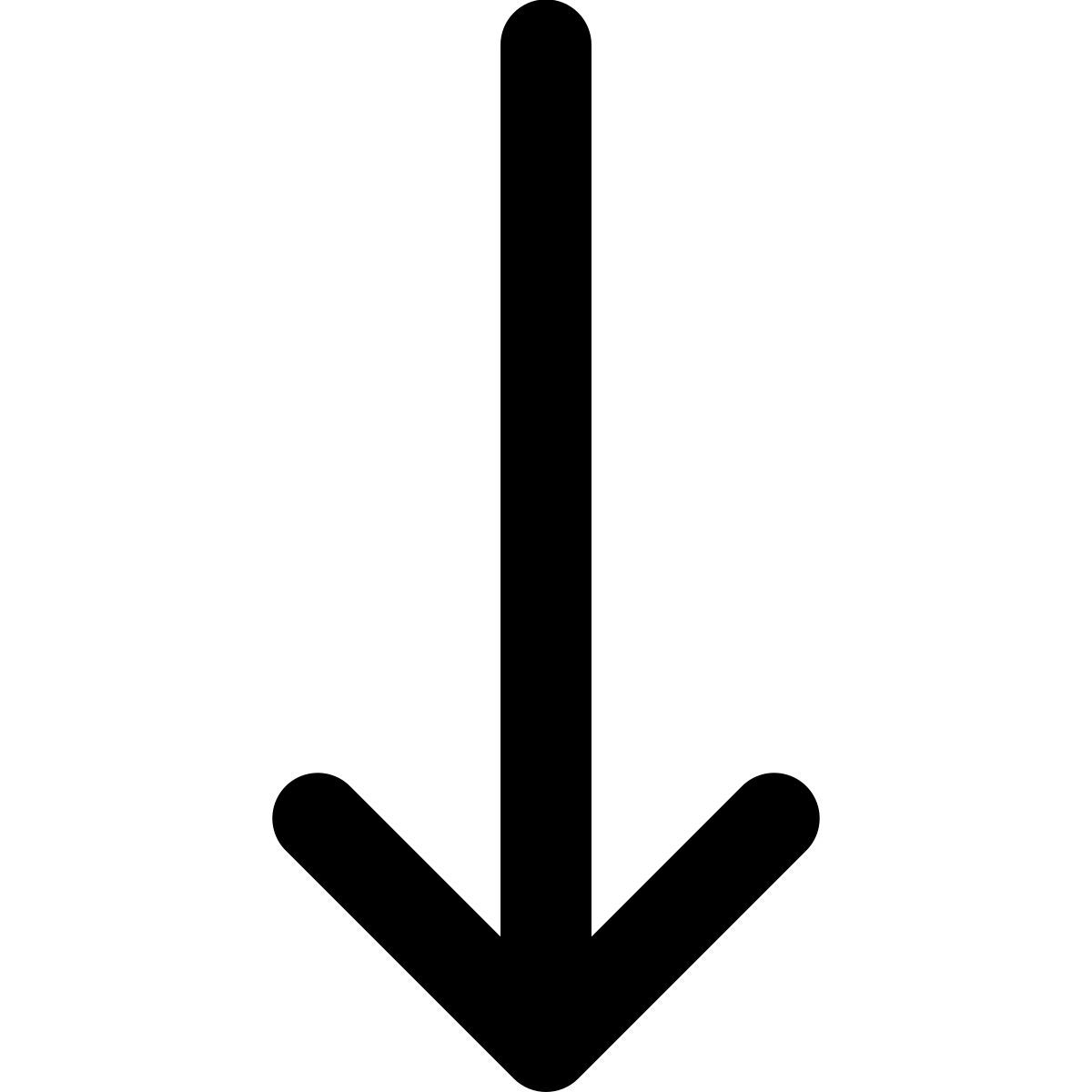 forma regular style freccia lunga giù icon