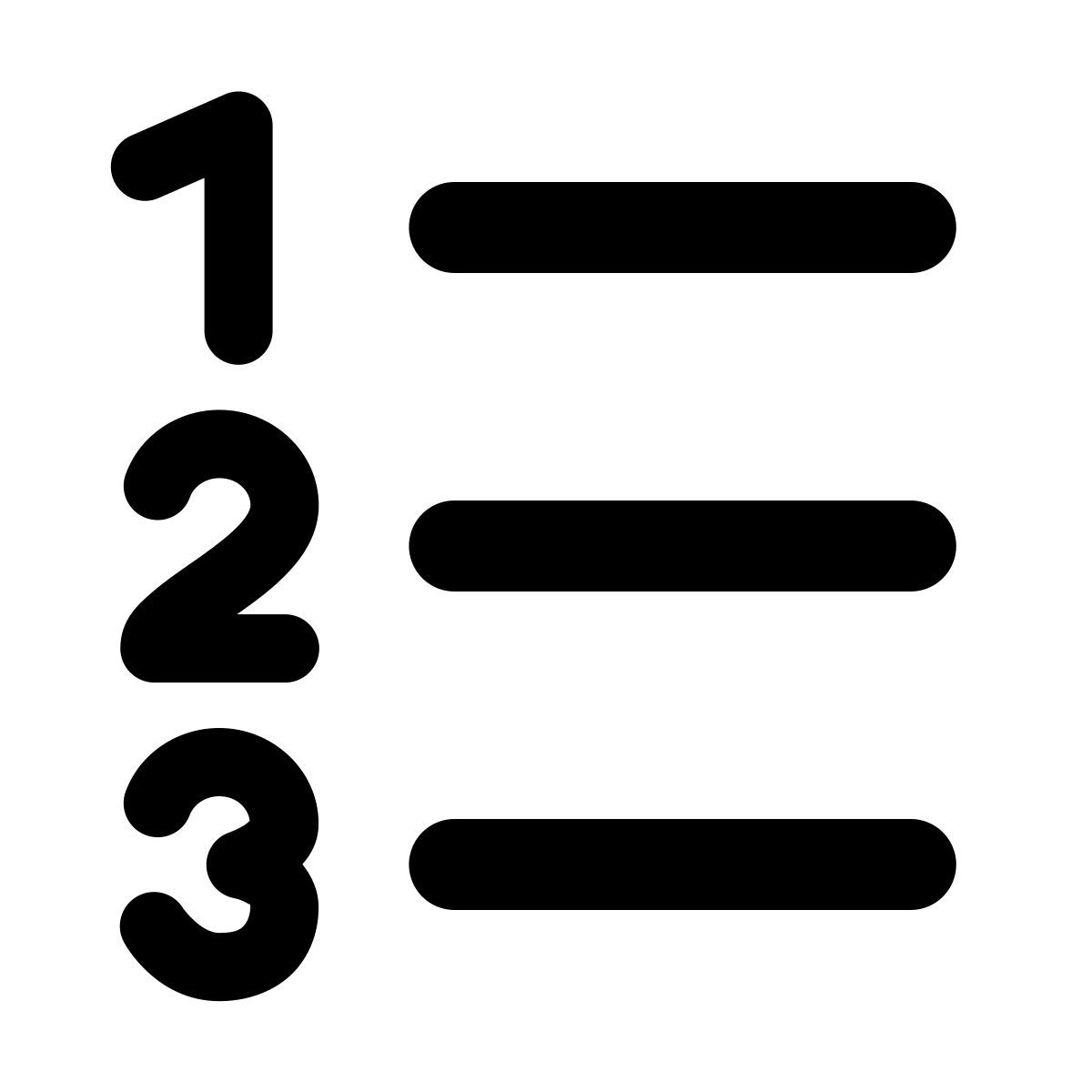 forma regular style lista numerada icon