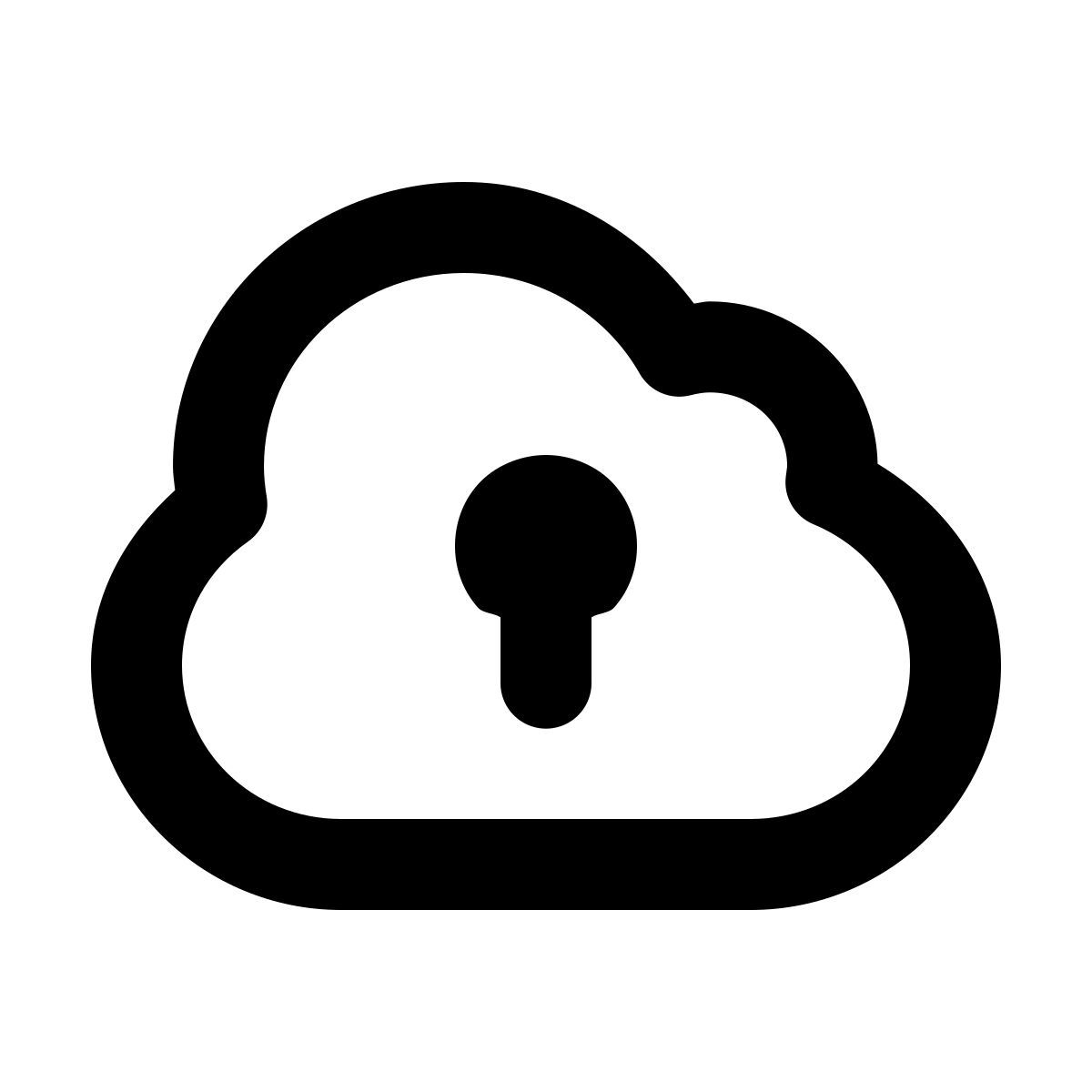forma regular style secure cloud icon