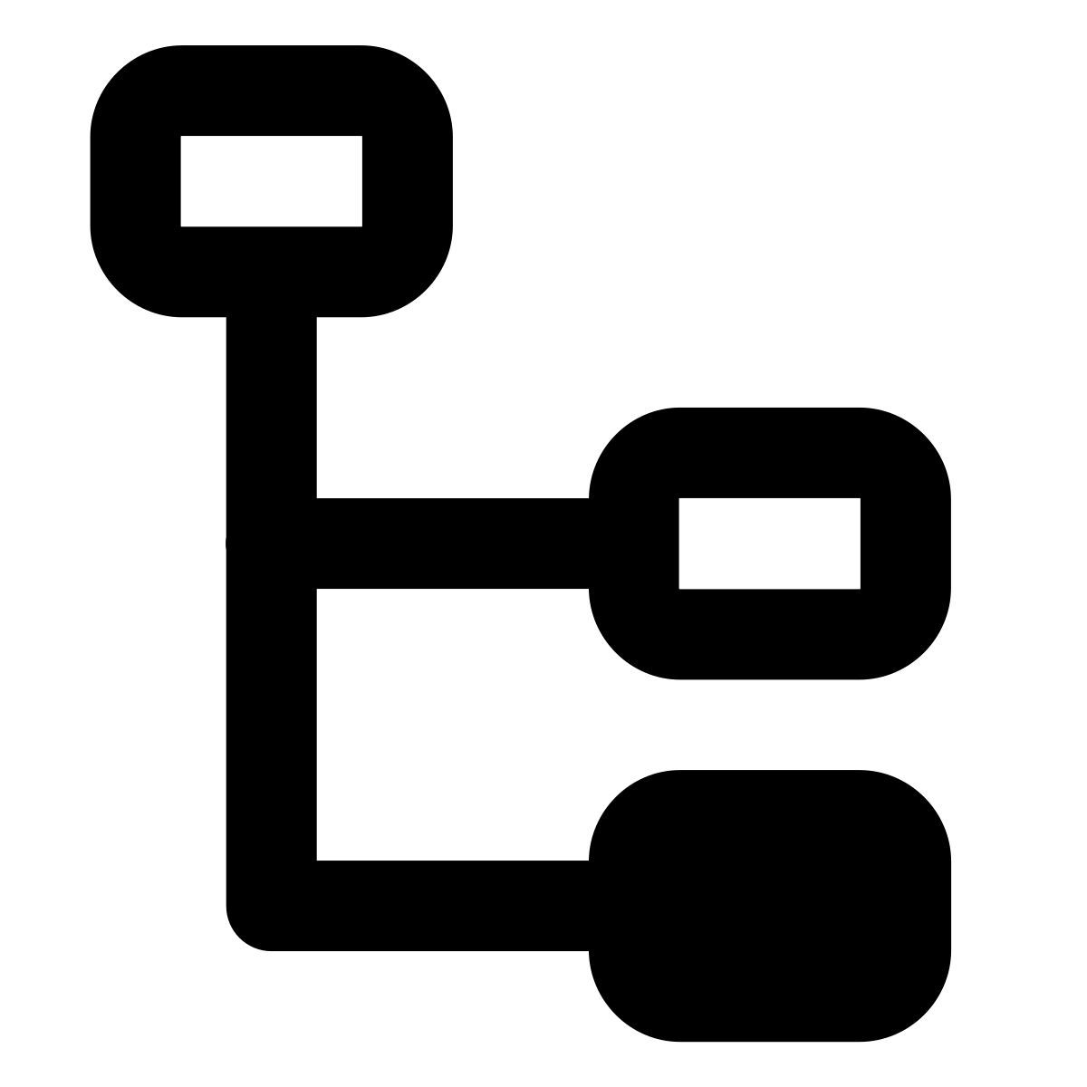 forma regular style stacked organizational chart icon