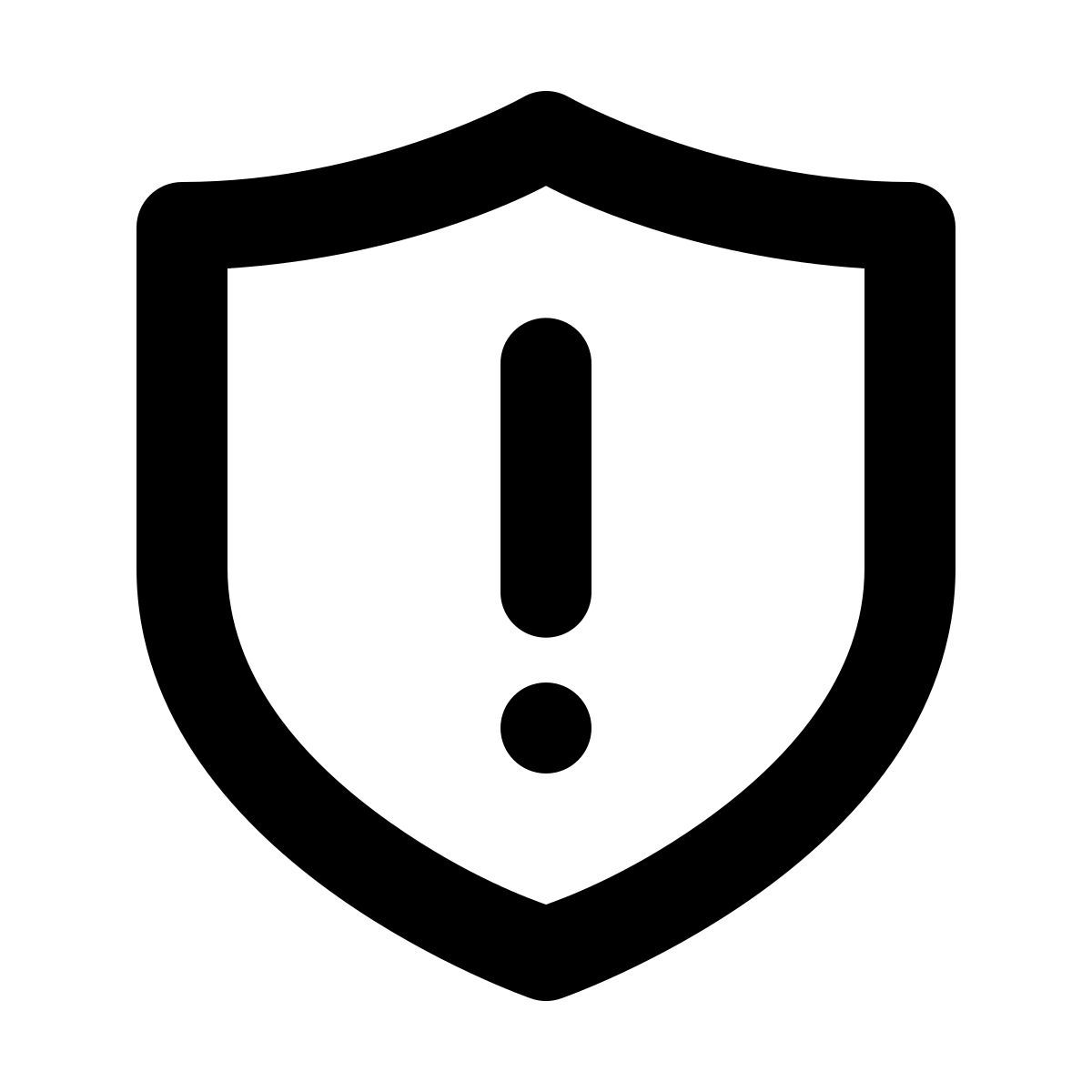 forma regular style avertissement bouclier icon