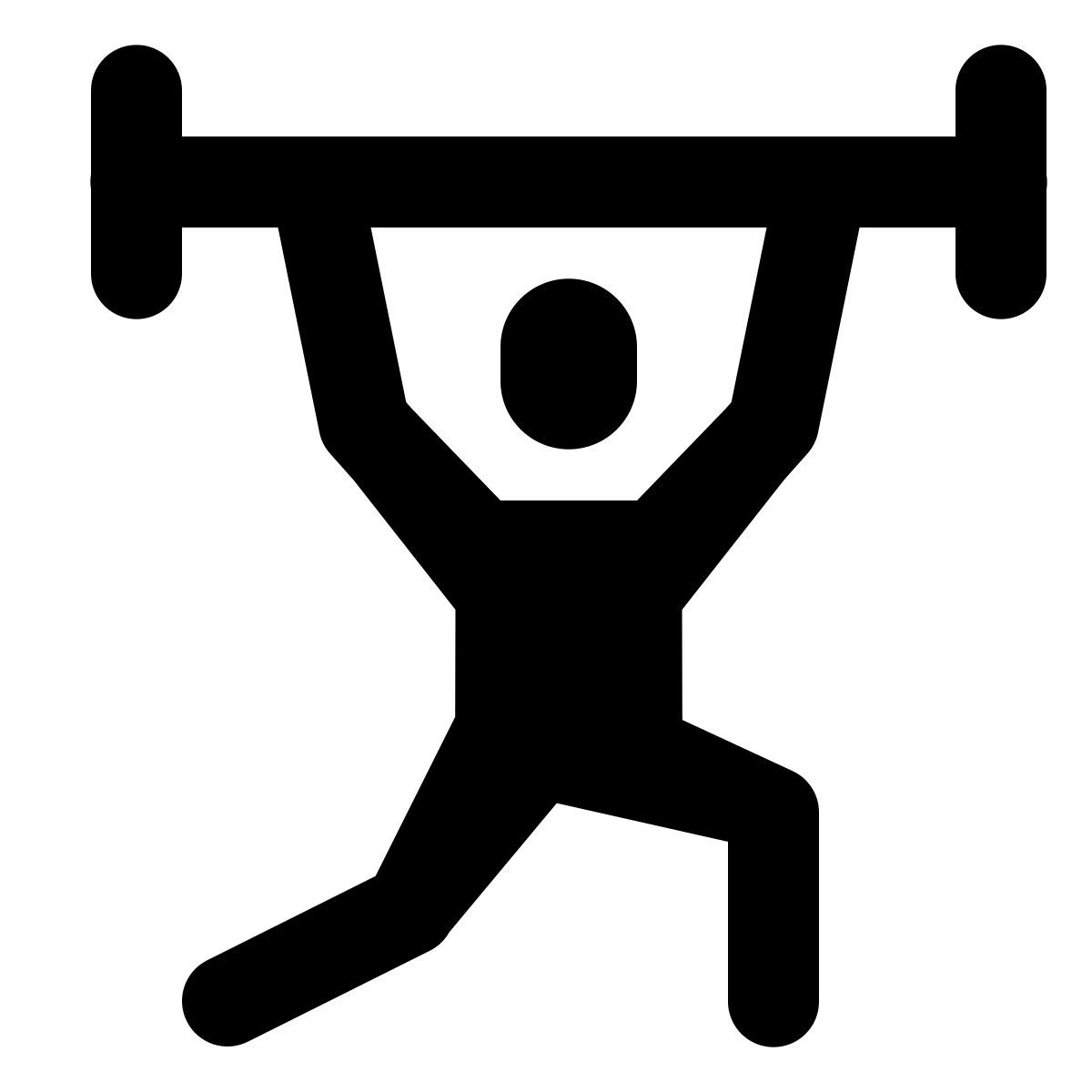 forma regular style levantamiento de pesas icon