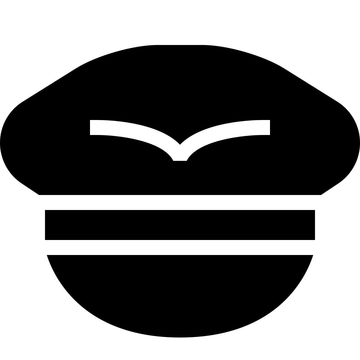 forma thin filled sharp style 空军飞行员帽子 icon