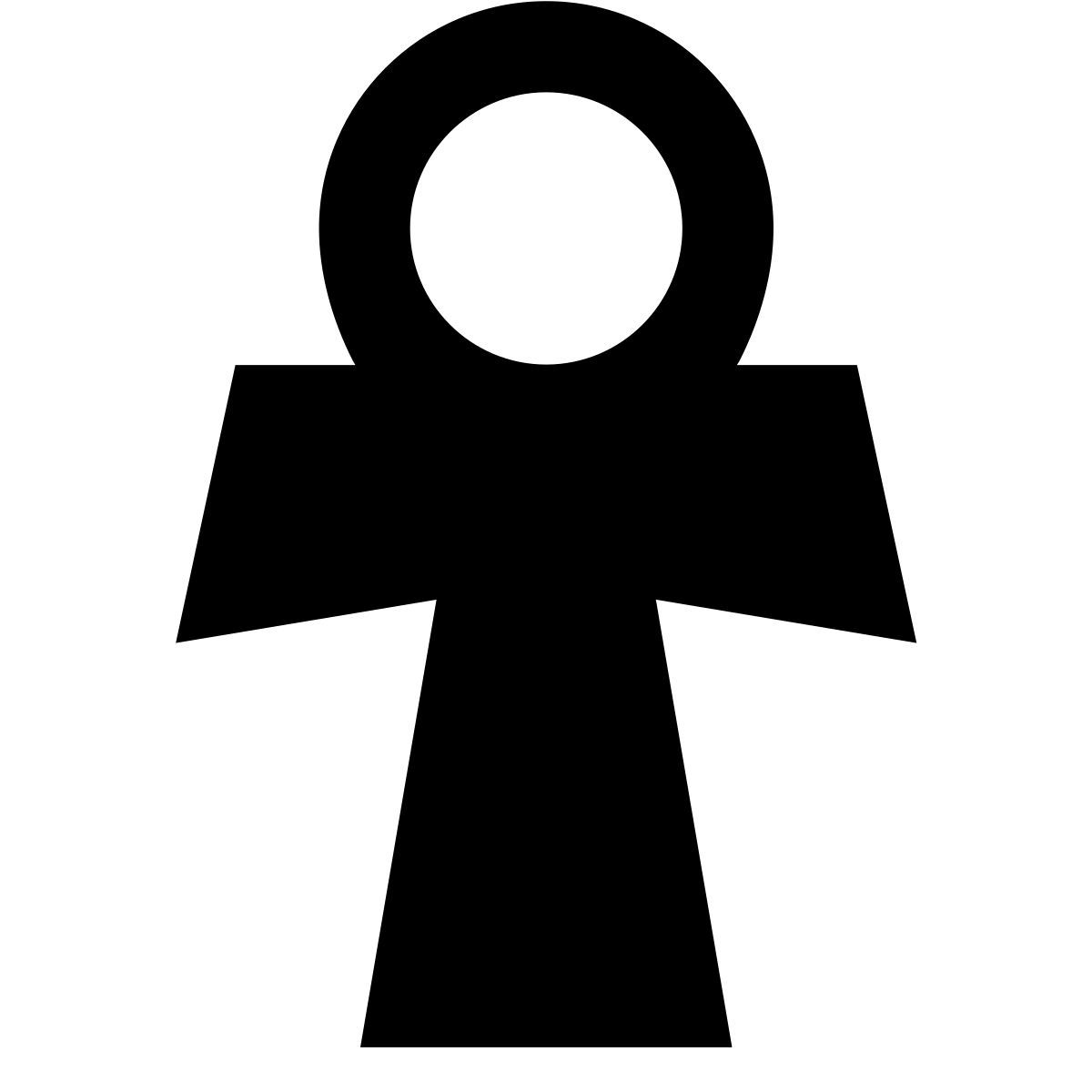 forma thin filled sharp style ankh icon